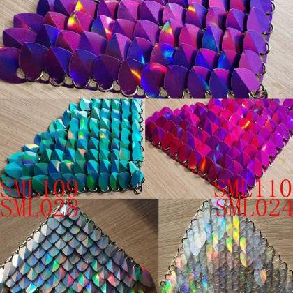 Iridescent Scalemaille Gloves,holographic Scale..
