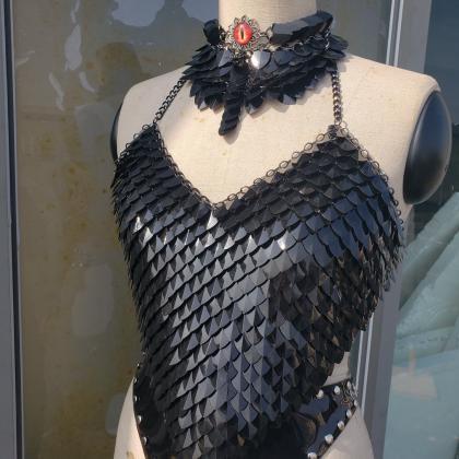 Dragon Scalemail Halter Top, Chainm..