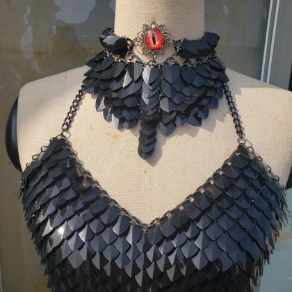 Dragon Scalemail Halter Top, Chainm..
