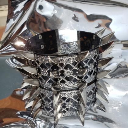 Handmade Jewelry, Studded Spike Bracelet, Gothic..