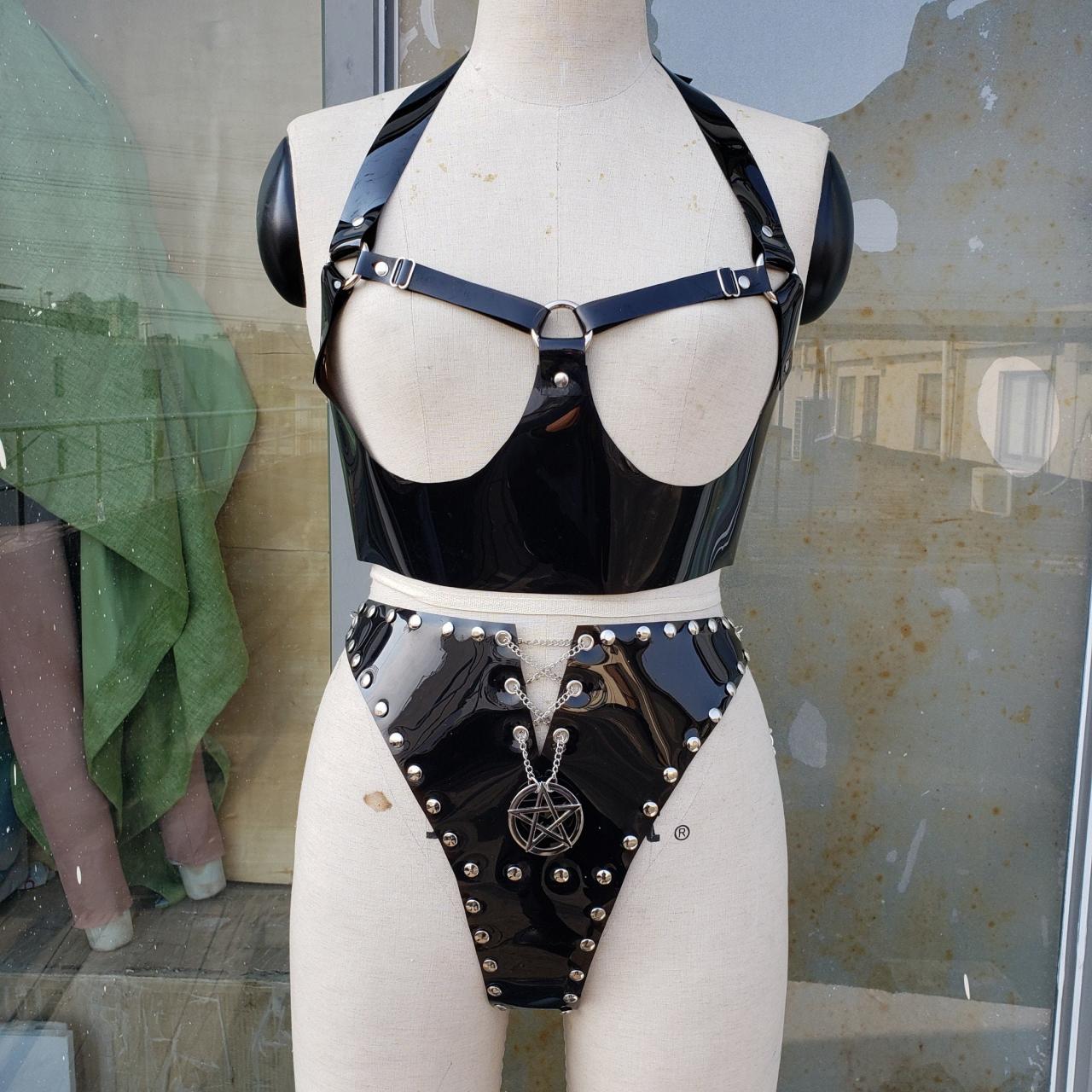 Chain Bra, Personalized BDSM Woman Gear, Fetish, Chainmail, ouver